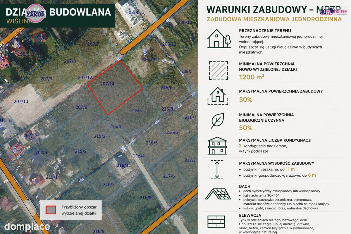 Działka budowlana 1767 m² | MPZP 15 min od Gdańska