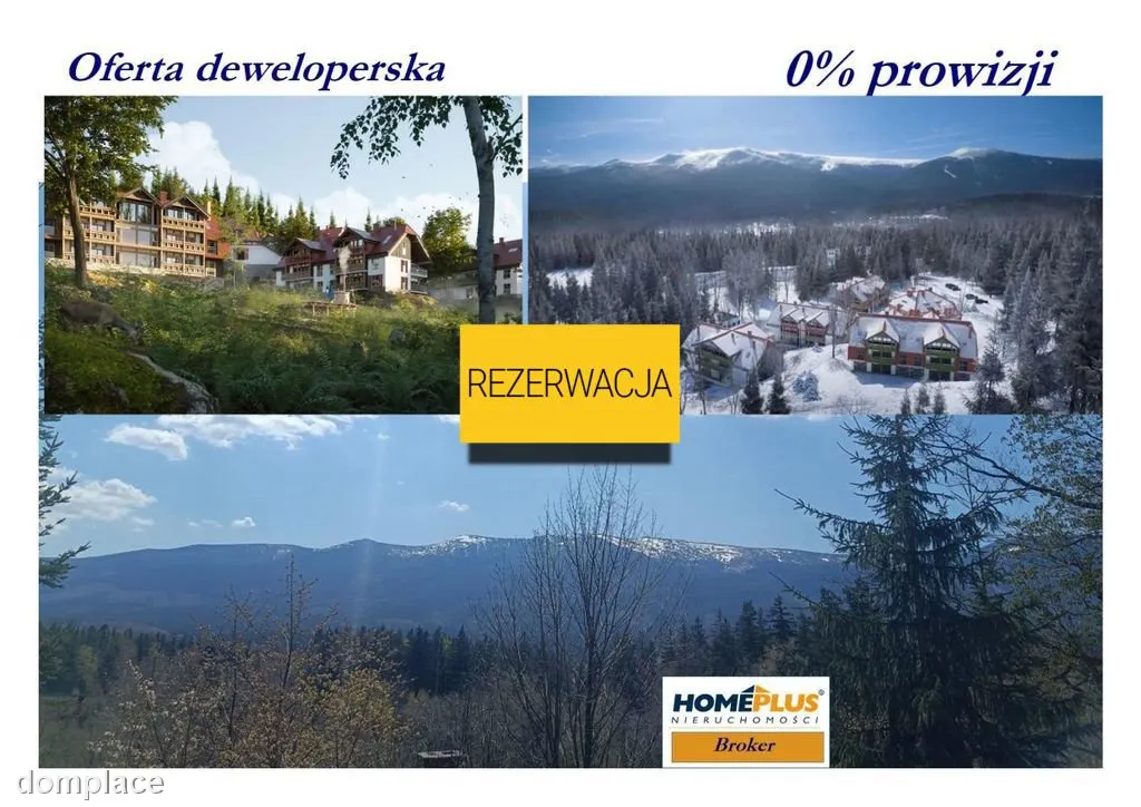0%, widok na Szrenicę, w pobliżu parku DINO